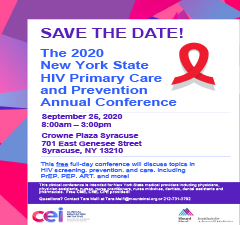 Save the Date! The 2020 New York State HIV Primary Care and Prevention Annual Conference